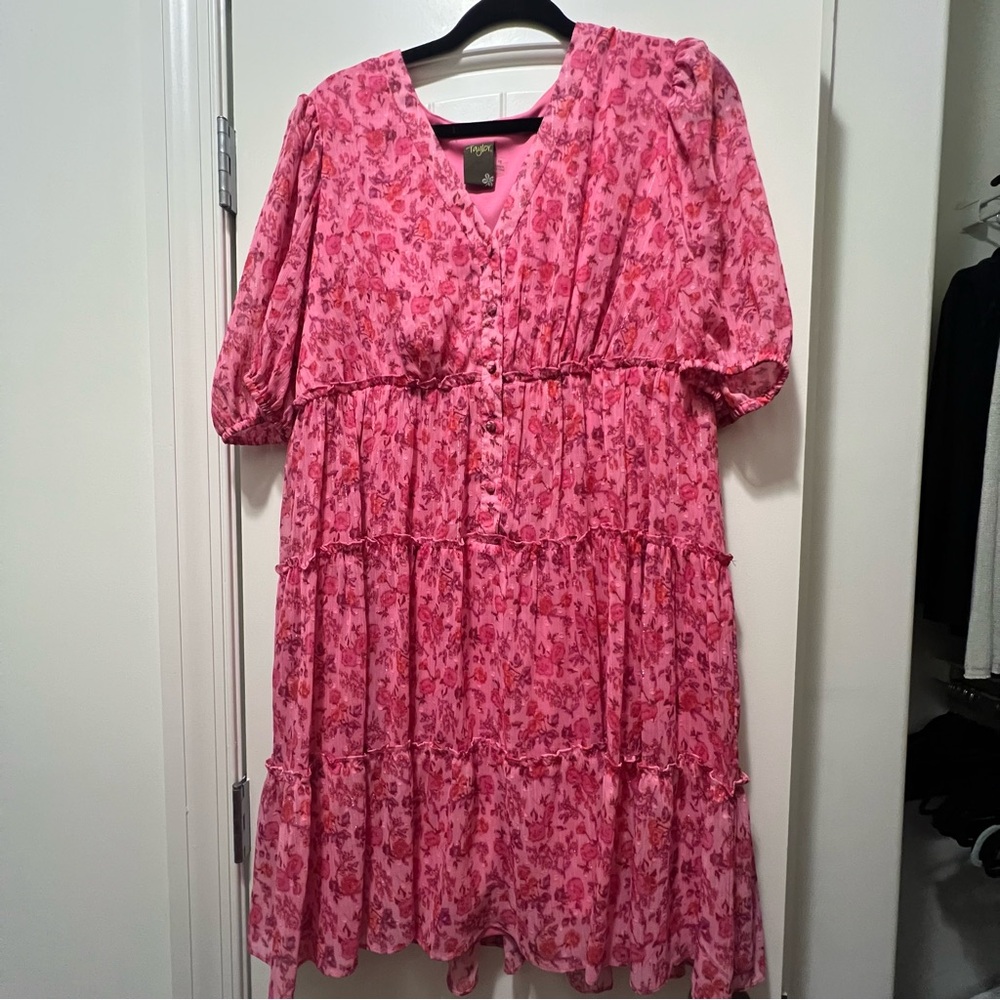 Pink floral dress